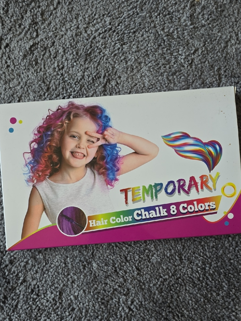 Temporary Hair Color Chalk 8 Colors Exp 2027 New Kids Play Style Dress-Up Fun